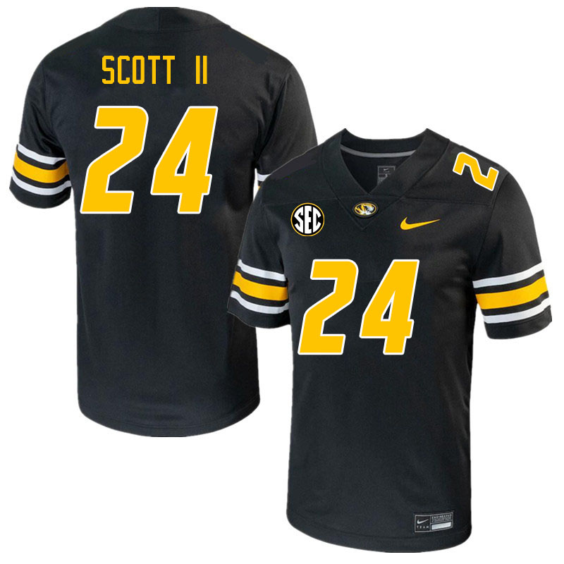 Men #24 Marcus Scott II Missouri Tigers College 2023 Football Stitched Jerseys Sale-Black